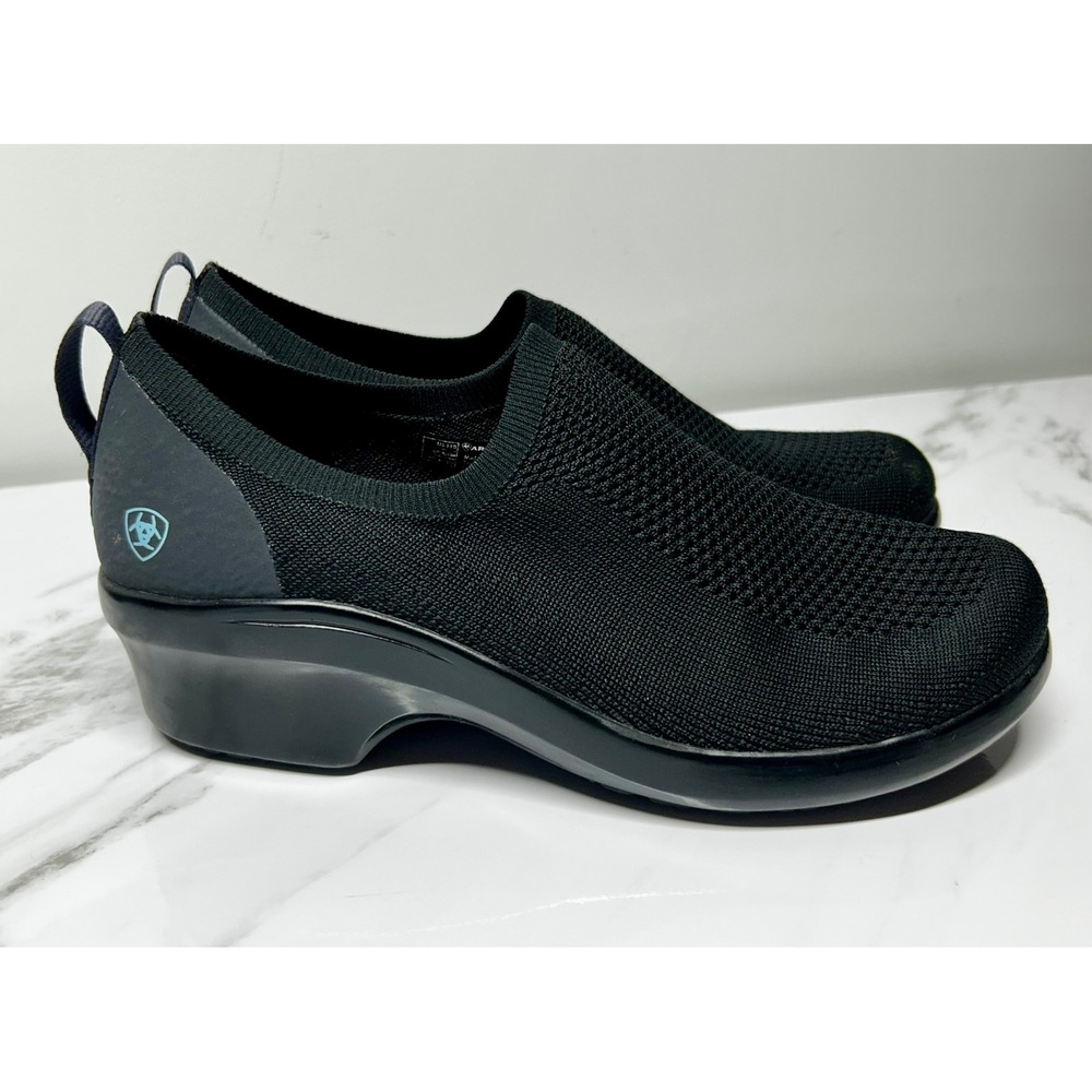 Ariat Expert Clog Black Knit Slip Resistant Work Shoes Womens 11B